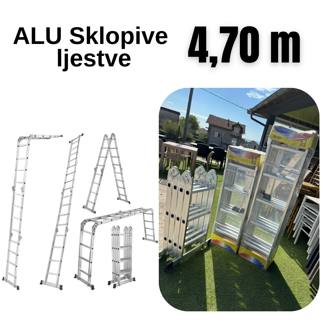 Sklopive ALU ljestve 4,70m